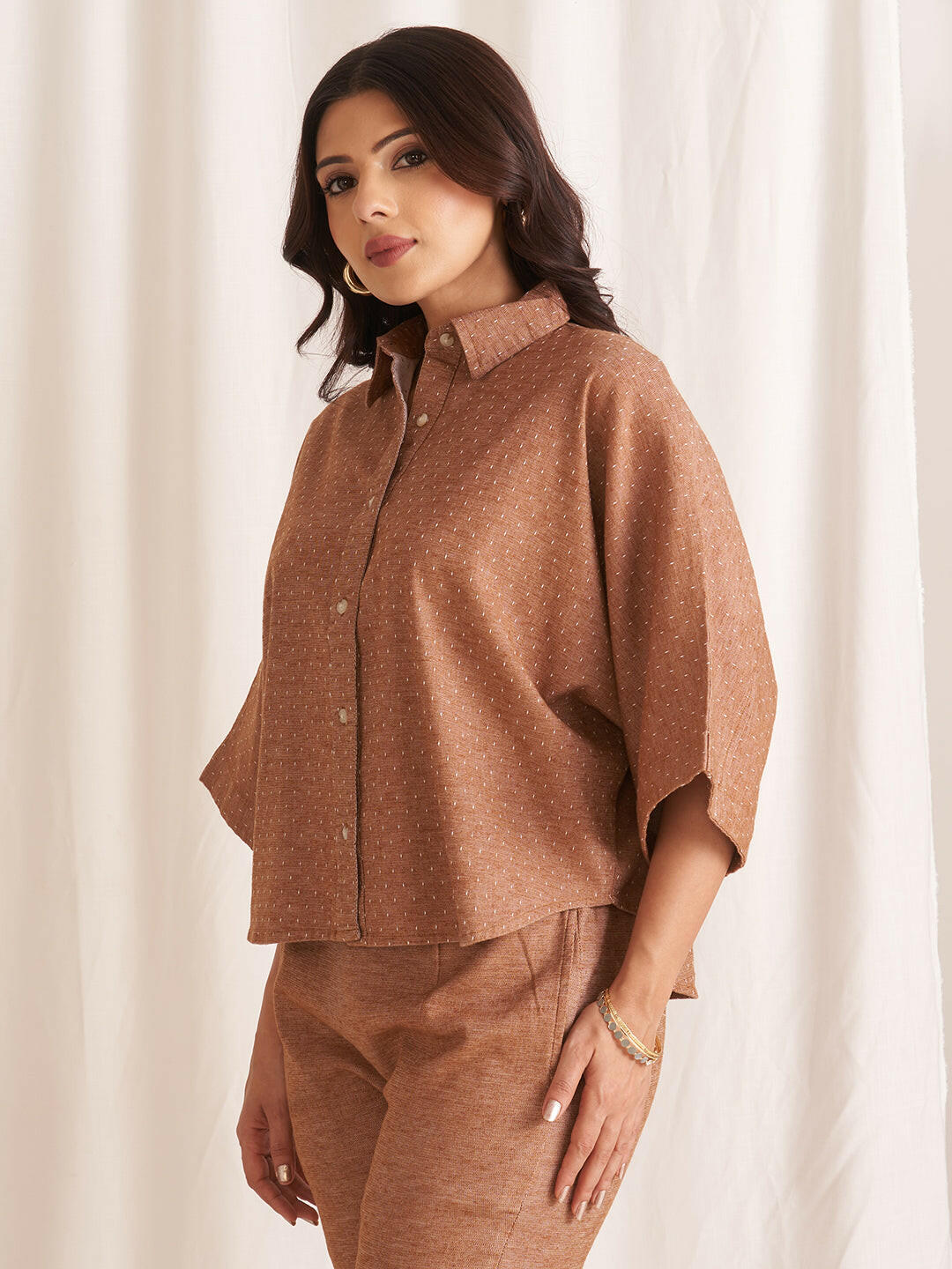 Oversized Linen Blend Shirt